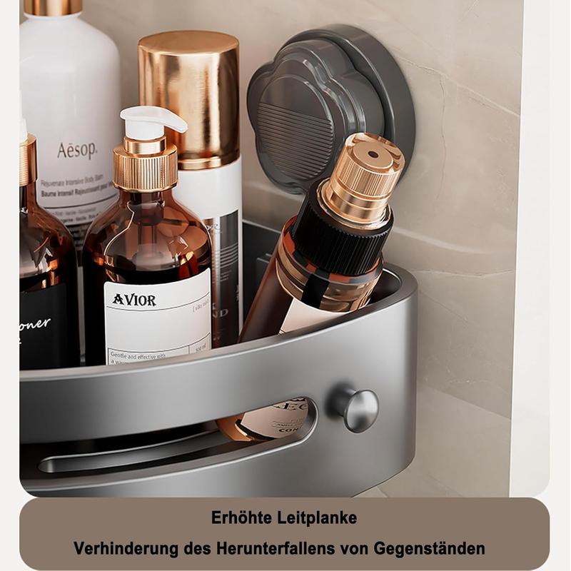 No-Drill Bathroom Corner Shelves